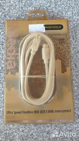 Кабель 2m FireWire 800-800 Profigold новые