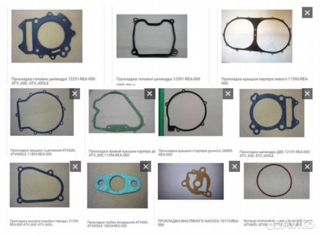 Комплект прокладок для квадроциклов SYM600, гамакс