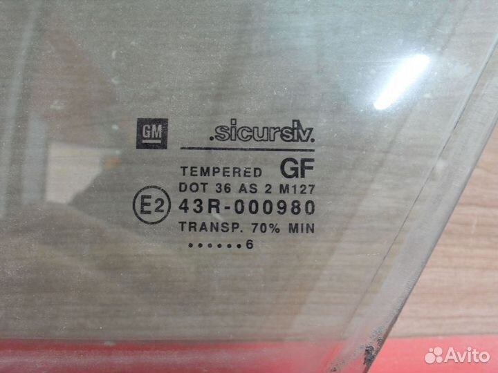 Стекло двери Opel Tigra 1994-2000 Тигра