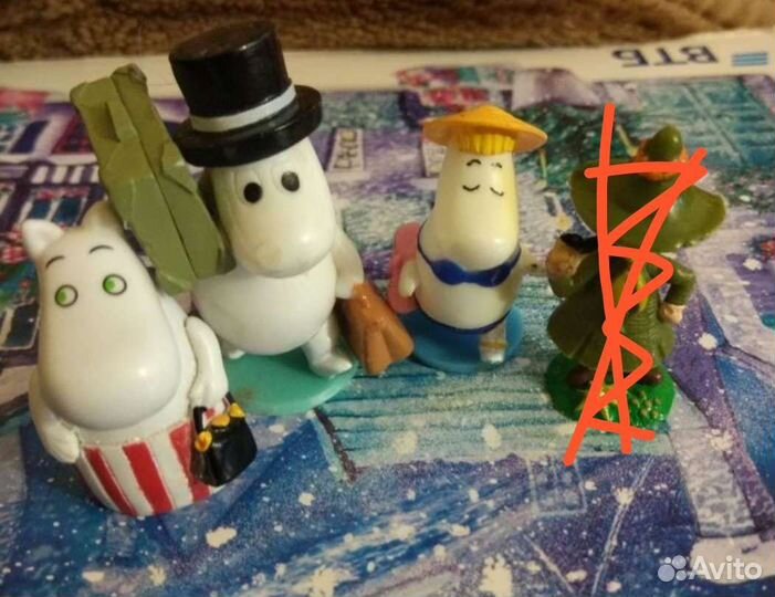 Киндер Муми тролли на пляже, снусмумрик