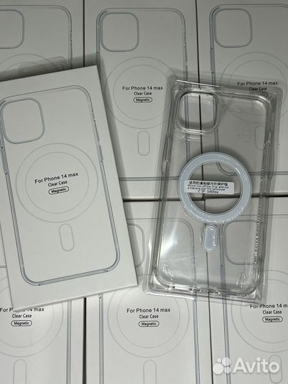 Чехол на iPhone 14 plus magsafe прозрачный