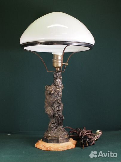 Антикварная настольная лампа. Бронза. Россия