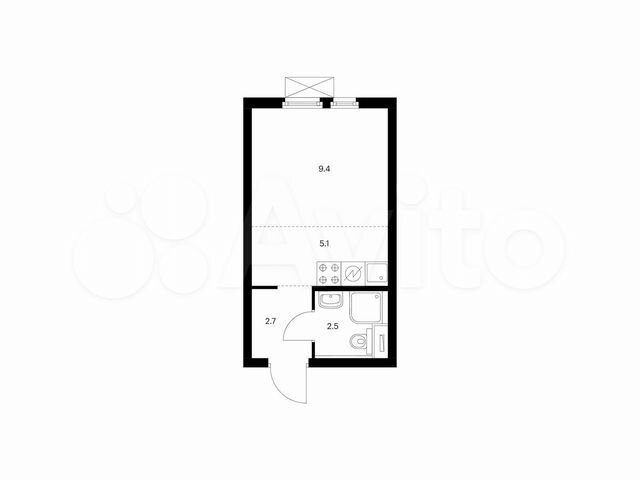 Квартира-студия, 19,7 м², 17/25 эт.