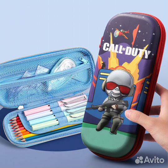 Пенал школьный, 3D, без наполнения