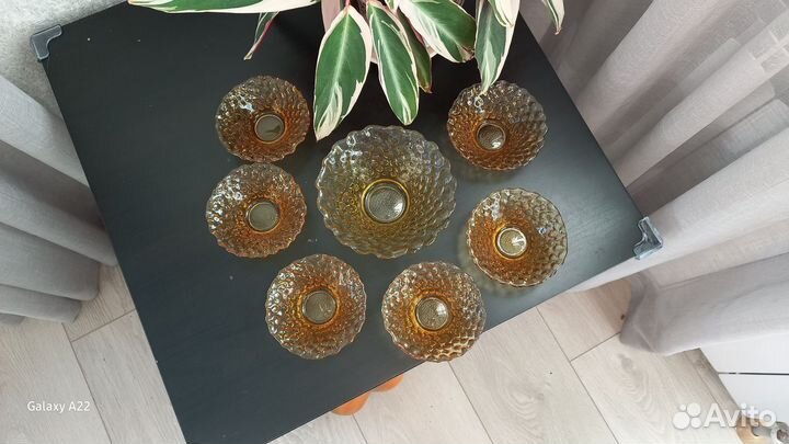 Набор конфетница и 6 розеток