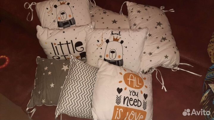 Бортики в круглую кроватку