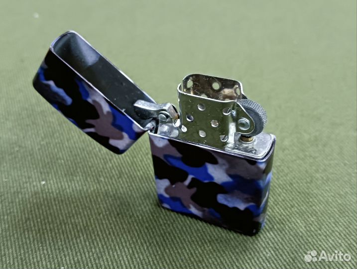Зажигалка бензиновая Камуфляж Синий