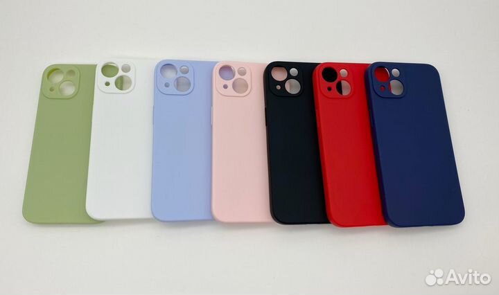 Чехол Силикон матовый Full camera iPhone 13