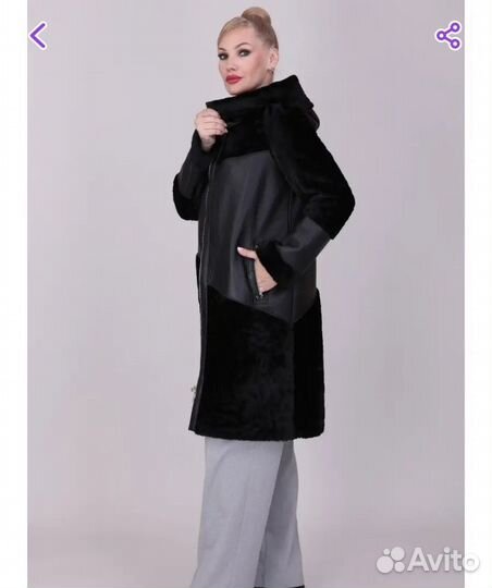 Натуральная дубленка- шубка