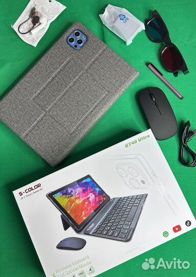 Планшет с клавиатурой и мышкой