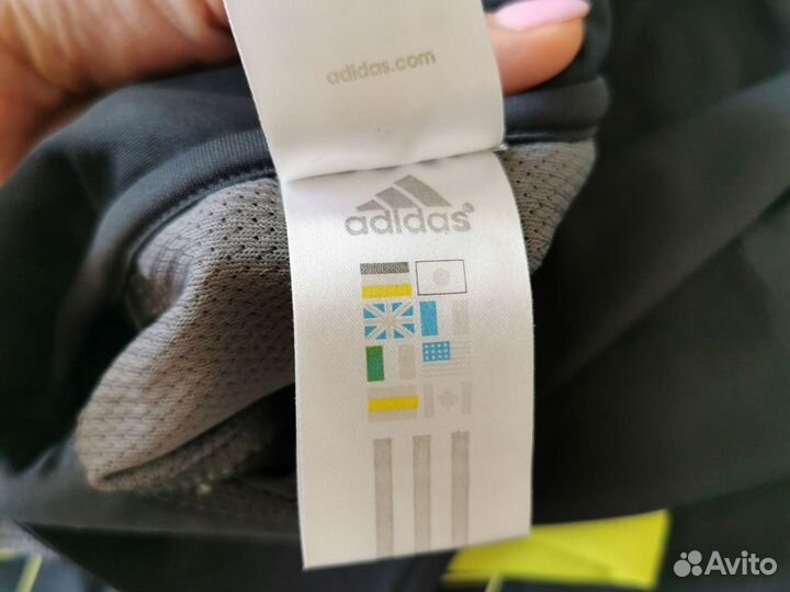 Поло adidas, серое50-52 размер