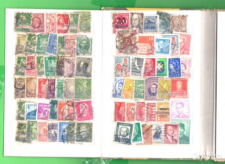 Иностранные стандарты 156 марок гашеные В альбоме