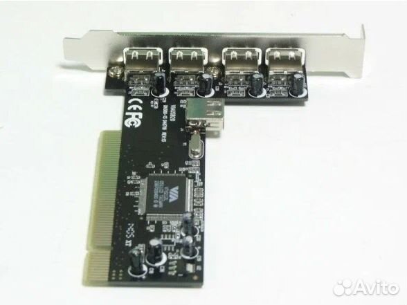 Контроллер PCI VIA6212 (4+1) 5xUSB2.0 OEM
