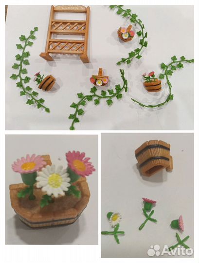 Sylvanian families сад, огород, качели