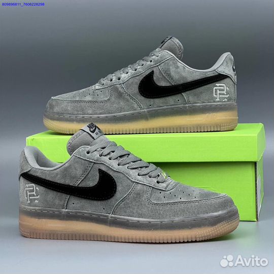 Nike Air Force 1 Grey Замша (Арт.56632)