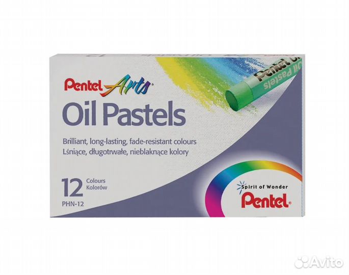 Пастель масляная Pentel,12цв PHN4-12