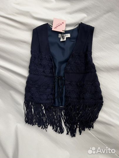 Жилетка с бахромой made in France