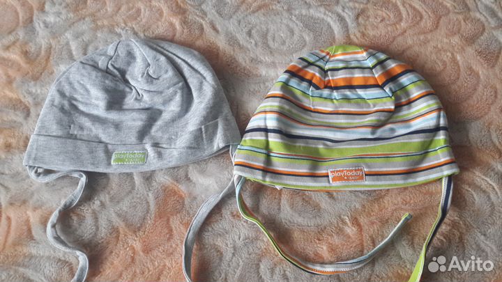 Новые шапки трикотажные для мальчиков, 2 шт
