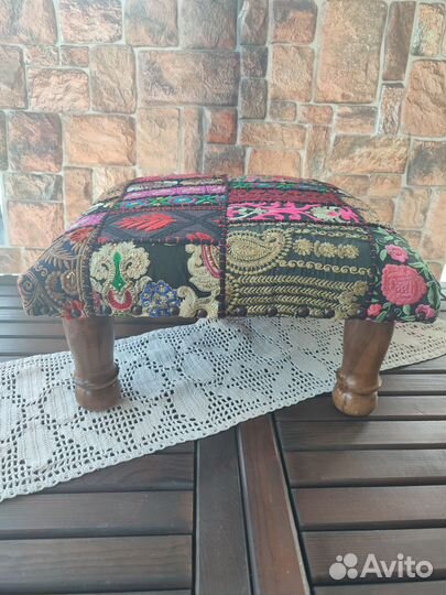 Пуф для ног, банкетка петчворк