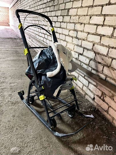 Детские санки коляска ника