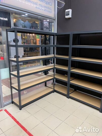 Стеллажи металлические чёрные