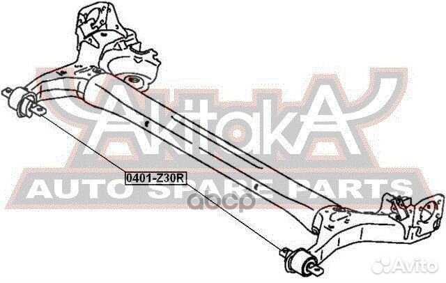 Сайлентблок задней балки 0401-Z30R asva