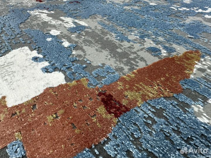 Ковер новый 1.6х2.3 вискозный, прямоугольный