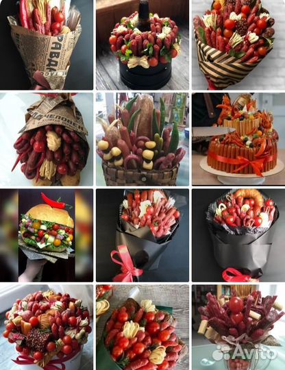 Мужской колбасный букет, мясной букет