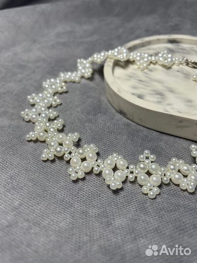 Ожерелье из жемчужных бусин