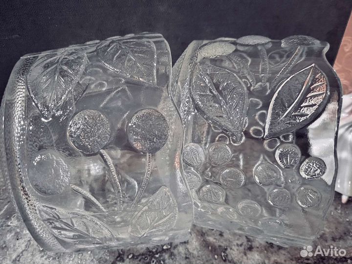 Ваза 1950-е конфетница стекло