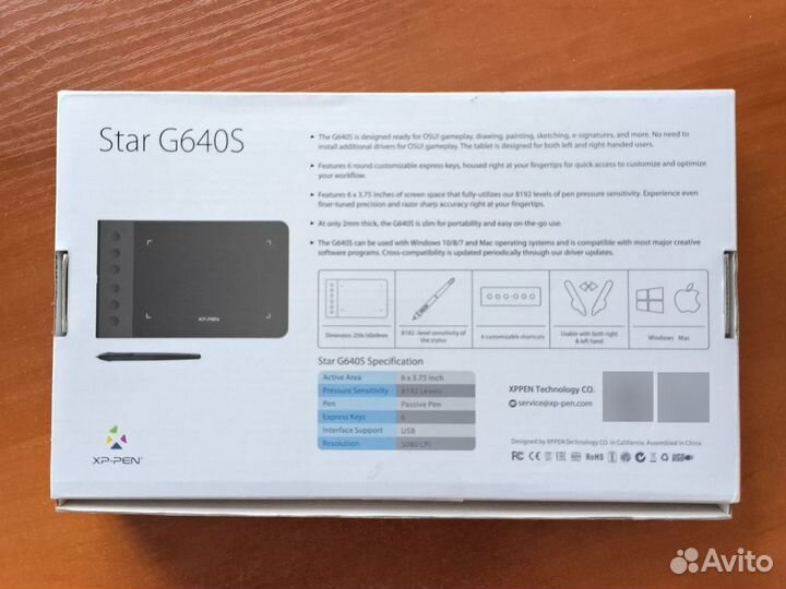 Графический планшет Xp-Pen star G640S