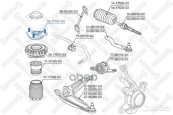 Опора амортизатора переднего Honda Civic FK -2006