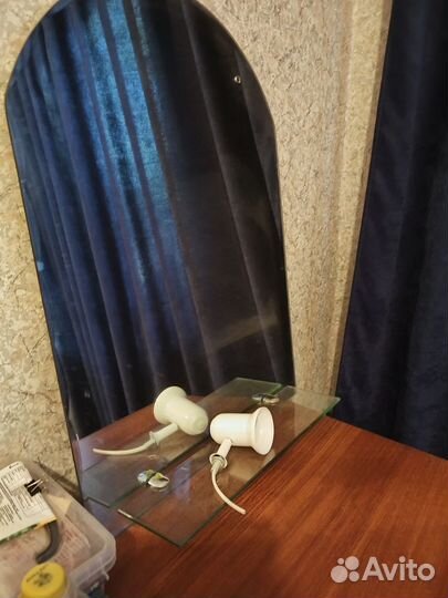 Зеркало в ванную с лампой бу