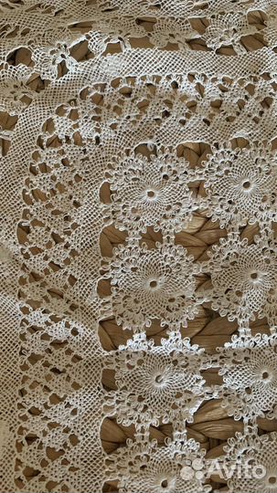 Дорожка скатерть вязаная плюс салфетка