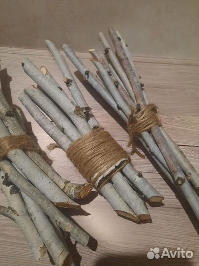 Веточки для грызунов.Береза.фундук.вишня