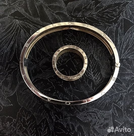 Bvlgari zero ONE золотой браслет и кольцо