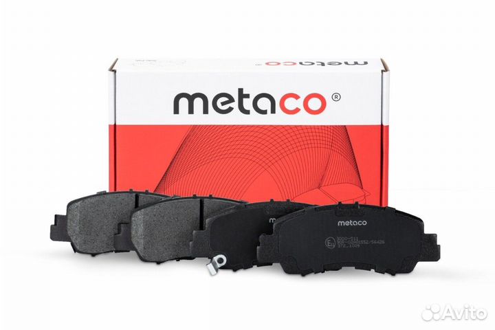 Колодки тормозные передние к-кт 3000-511 metaco