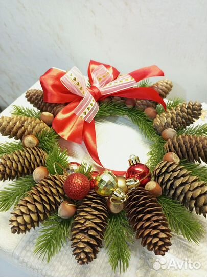 Рождественский венок ручной работы
