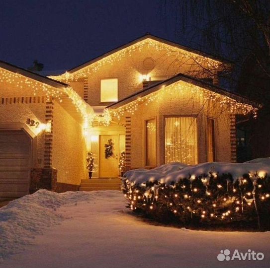 Гирлянда уличная занавес новогодняя