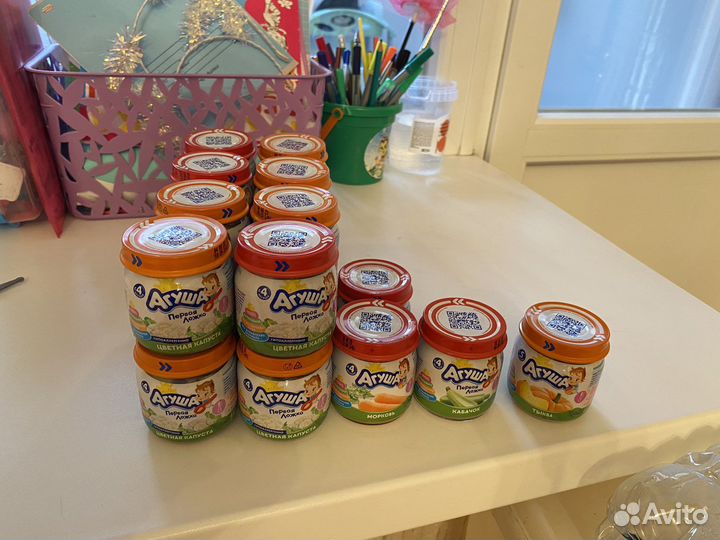 Детское питание агуша пюре овощные, фрук