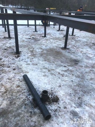 Винтовые сваи с монтажом