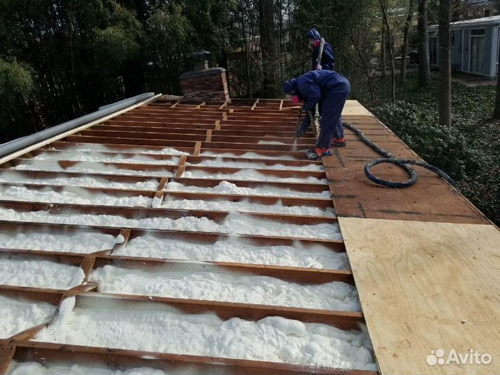 Утепление пенополиуретаном крыши дома