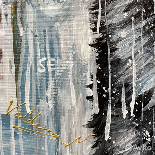 Современная картина, Волк, Хищник, 80х80см