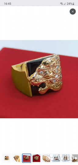 Золотое кольцо мужское перстень