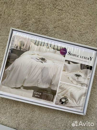 Постельное белье евро полисатин белое