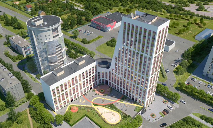 2-к. квартира, 56,1 м², 1/23 эт.