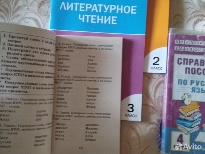 Учебные пособия по литературе и русскому 1-4 класс