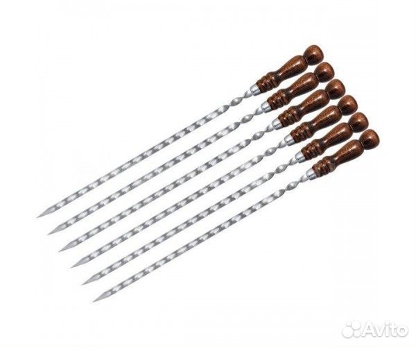 Шампур с дерев ручкой 40см 12мм*3мм оптом