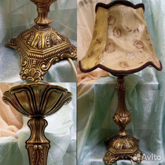 Лампа настольная, винтаж, бронза