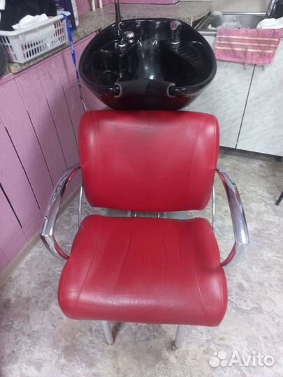 Мойка для парикмахерской бу и кресло на гидравлике